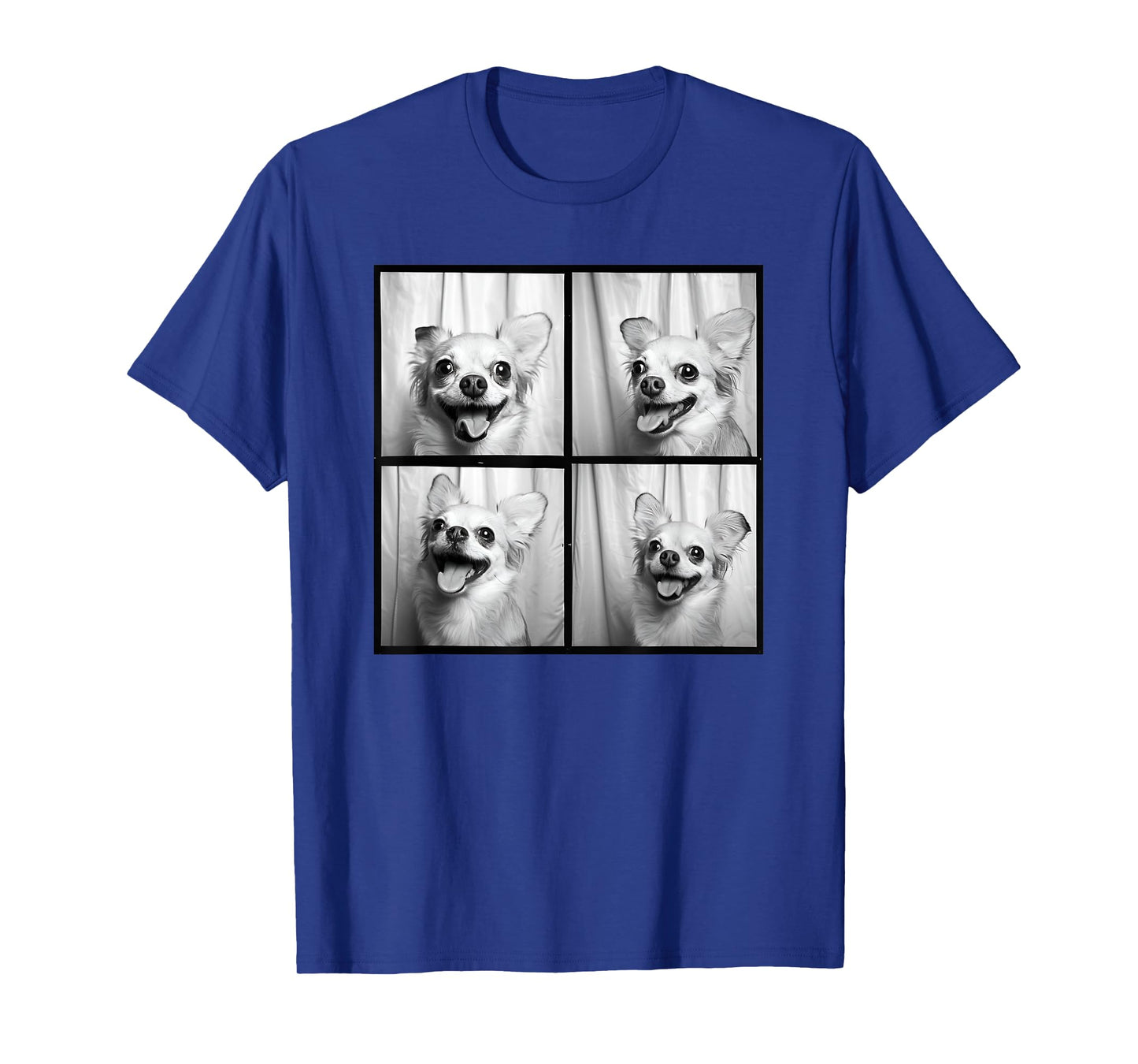 Smiling Chihuahua Face Funny Dog Photoshoot Chihuahua Mom T-Shirt for Men Women Kids