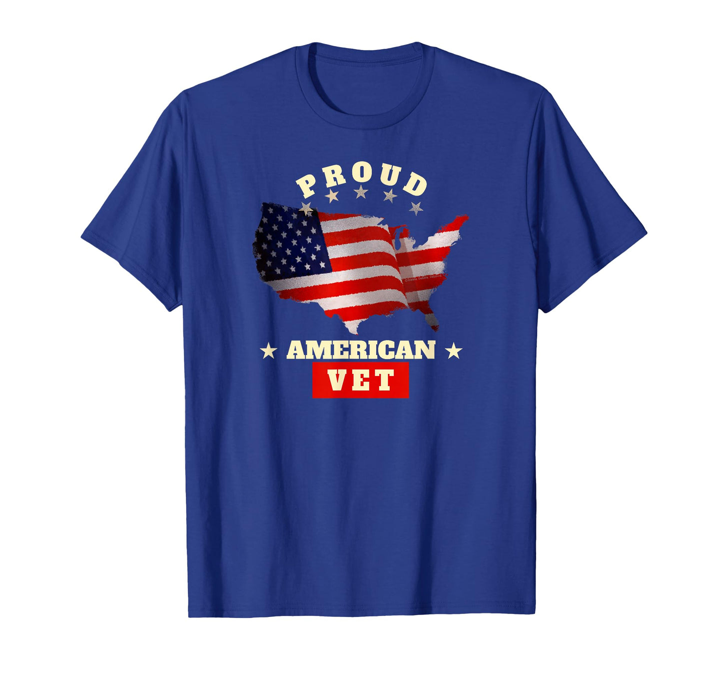USA Flag Patriotic Proud American VET - Veterans T-Shirt