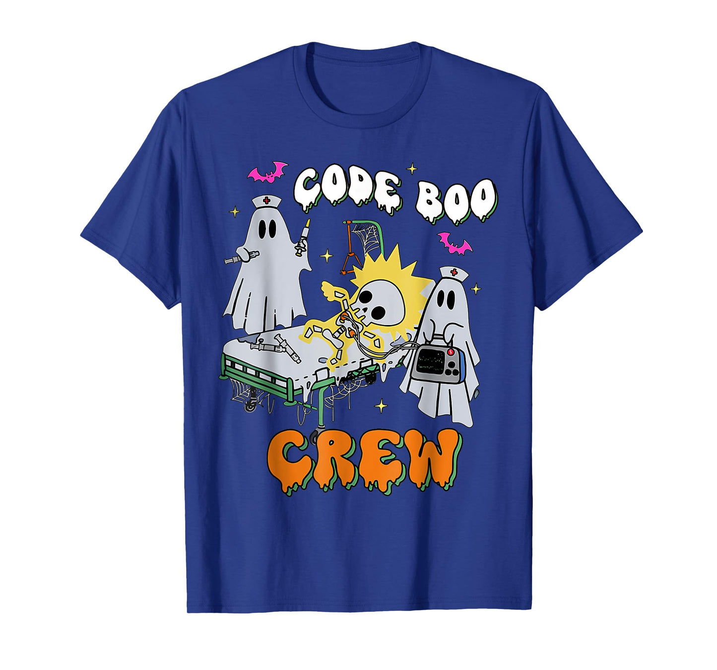 Code Boo Crew Funny Ghost Nurse Halloween Costume Nursing T-Shirt