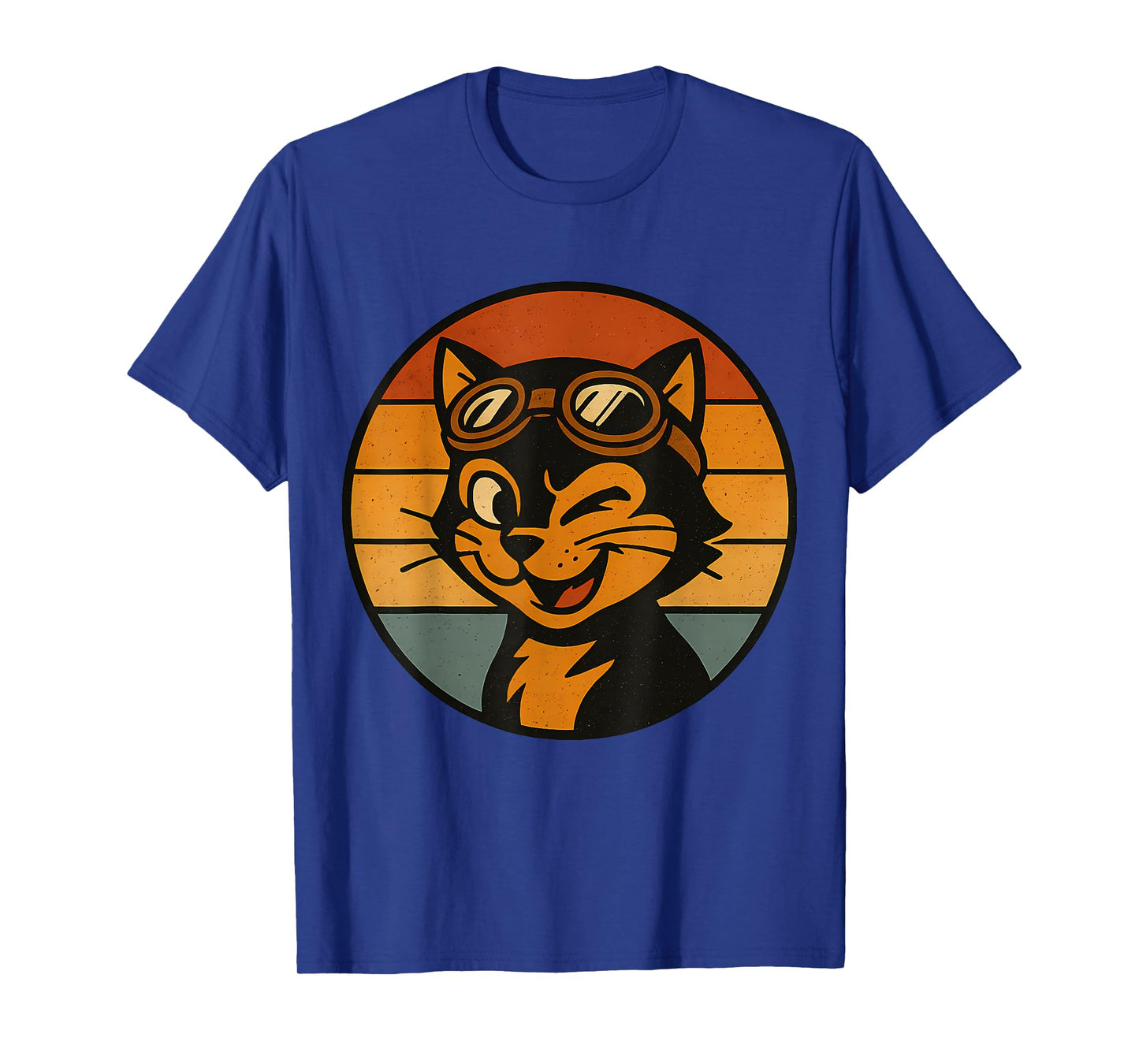 Aviator Cat Vintage Cool Funny Meme T-Shirt for Men Women Kids