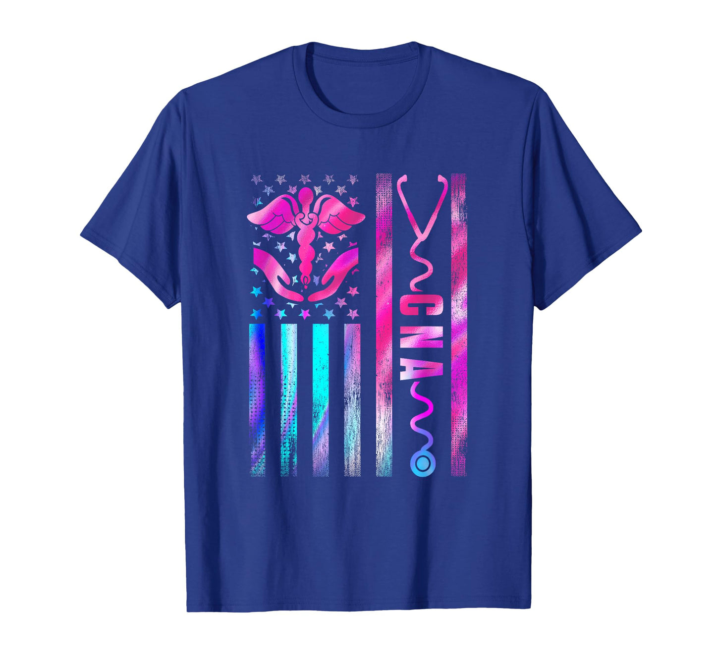 CNA Job Certified Nursing Assistant USA Flag T-Shirt