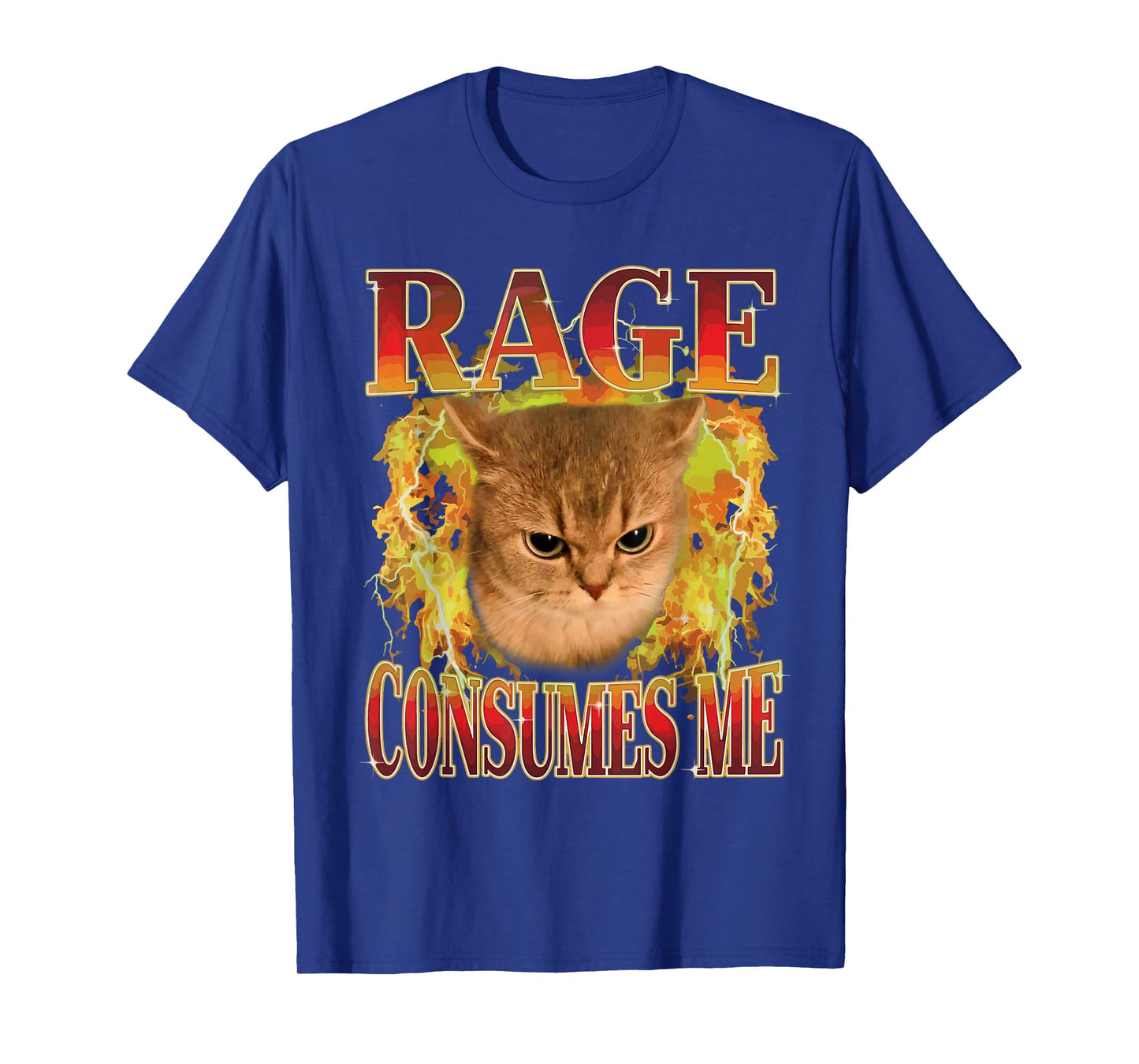 Cat Rage is Consuming Me Funny Angry Meme Cats Humor T-Shirt