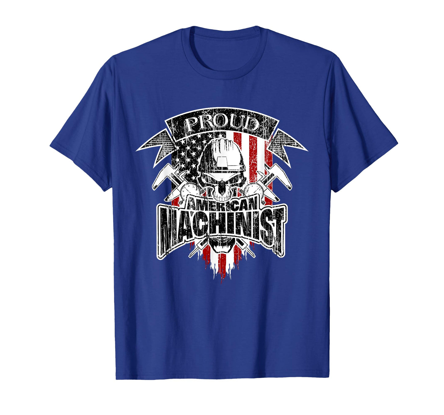 Proud Patriotic Machinist with American Flag Women Men T-Shirt