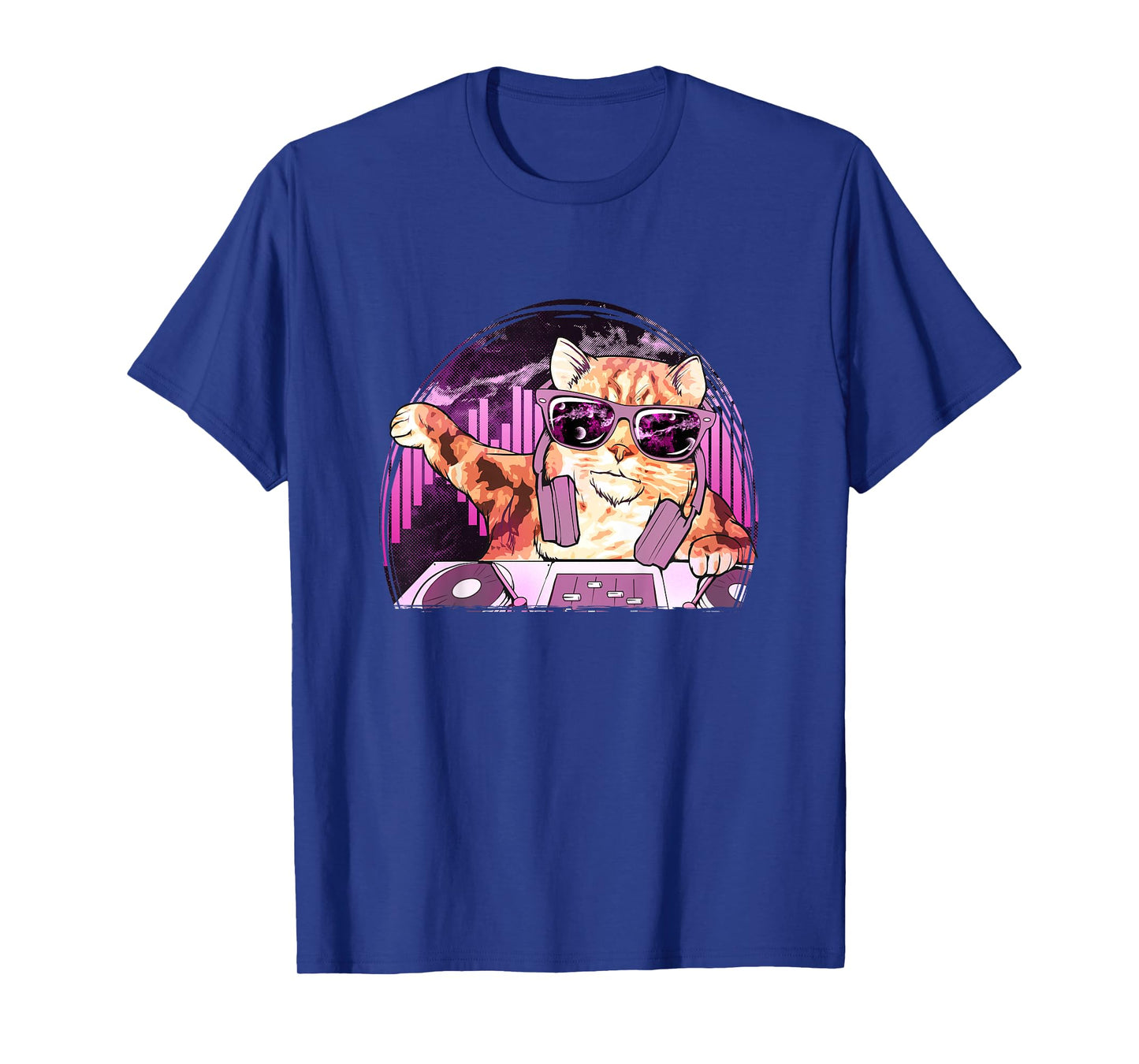 Cat Shirt - Cool Kitty Cat DJ Space Music Tee Kids T-Shirt