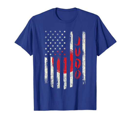 Judo - USA American Japan Flag Judoka Japanese Martial Arts T-Shirt