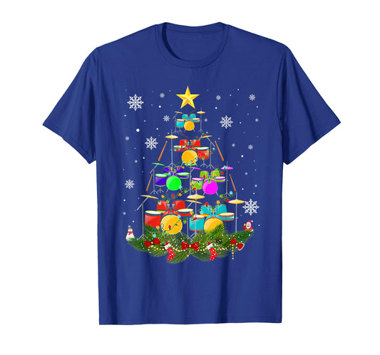 Funny Drummer Santa Christmas Gift Drum Drummer Xmas T-Shirt