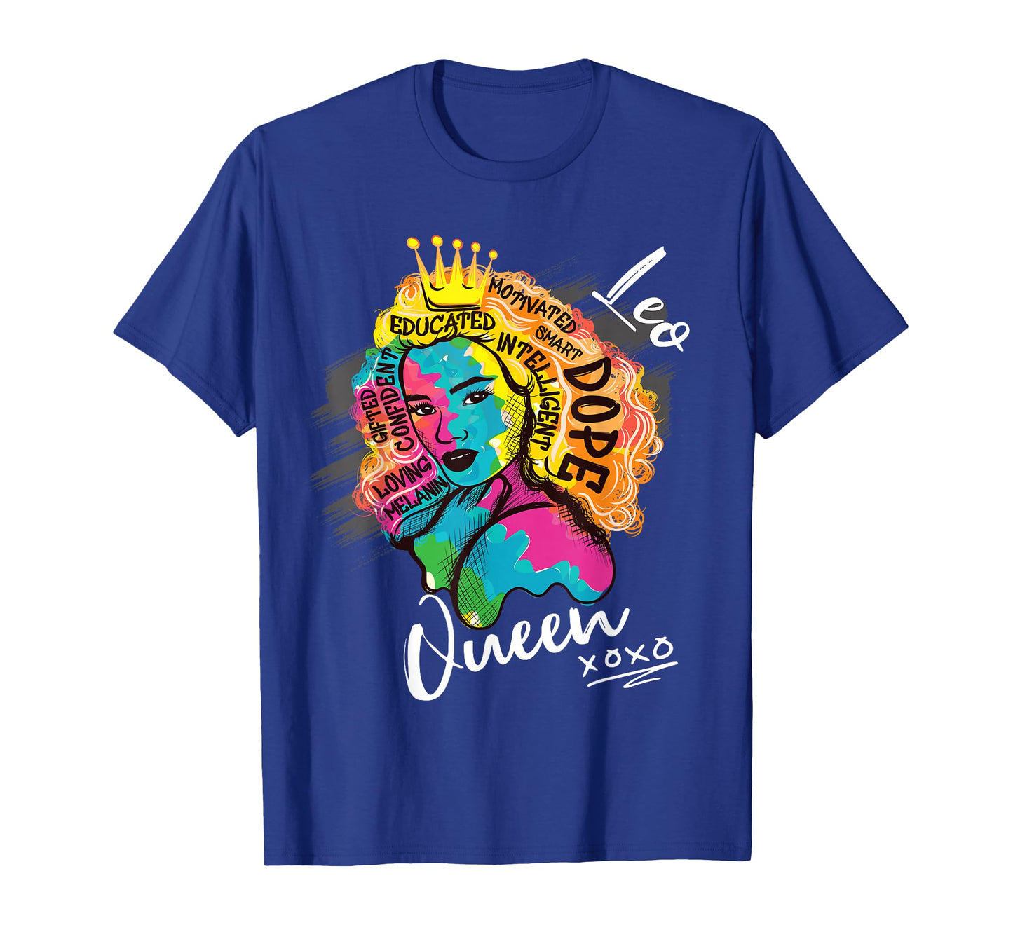 Leo Queen Zodiac Sign With Dope Melanin Women T-Shirt