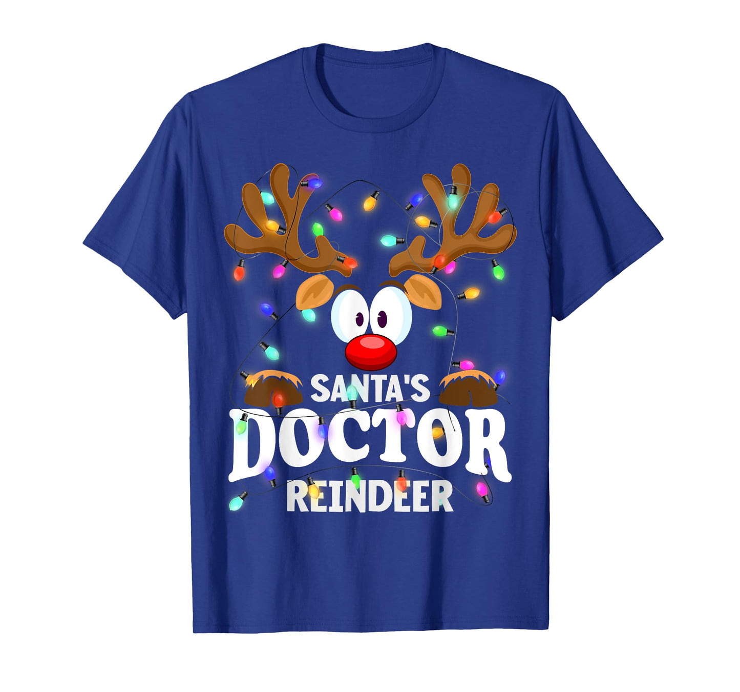 Christmas Men Women Santa's Doctor Reindeer T-Shirt