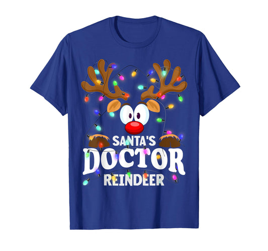 Christmas Men Women Santa's Doctor Reindeer T-Shirt