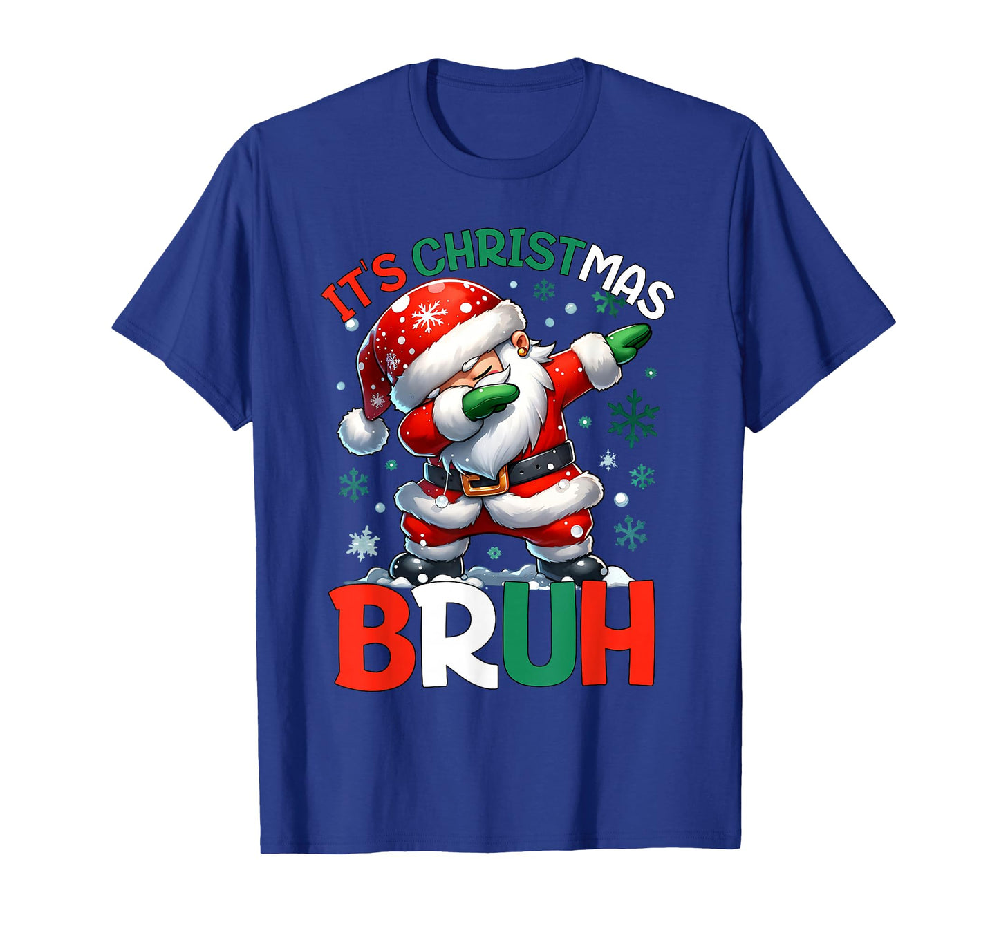 Bruh Dabbing Funny Christmas Holiday Santa Claus Xmas Boys T-Shirt