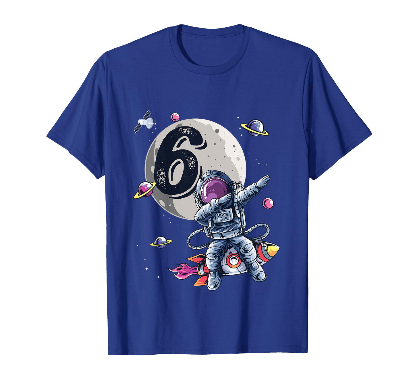 Kids 6 Years Old Birthday Boy Astronaut Gifts Space 6th B-Day T-Shirt