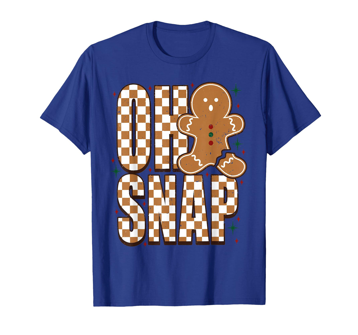 Oh Snap Gingerbread Man Funny Christmas Retro Women Men Kids T-Shirt