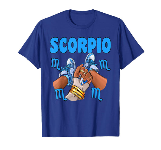 Scorpio Girl Sneakers Astrology Zodiac Bday Black Women T-Shirt