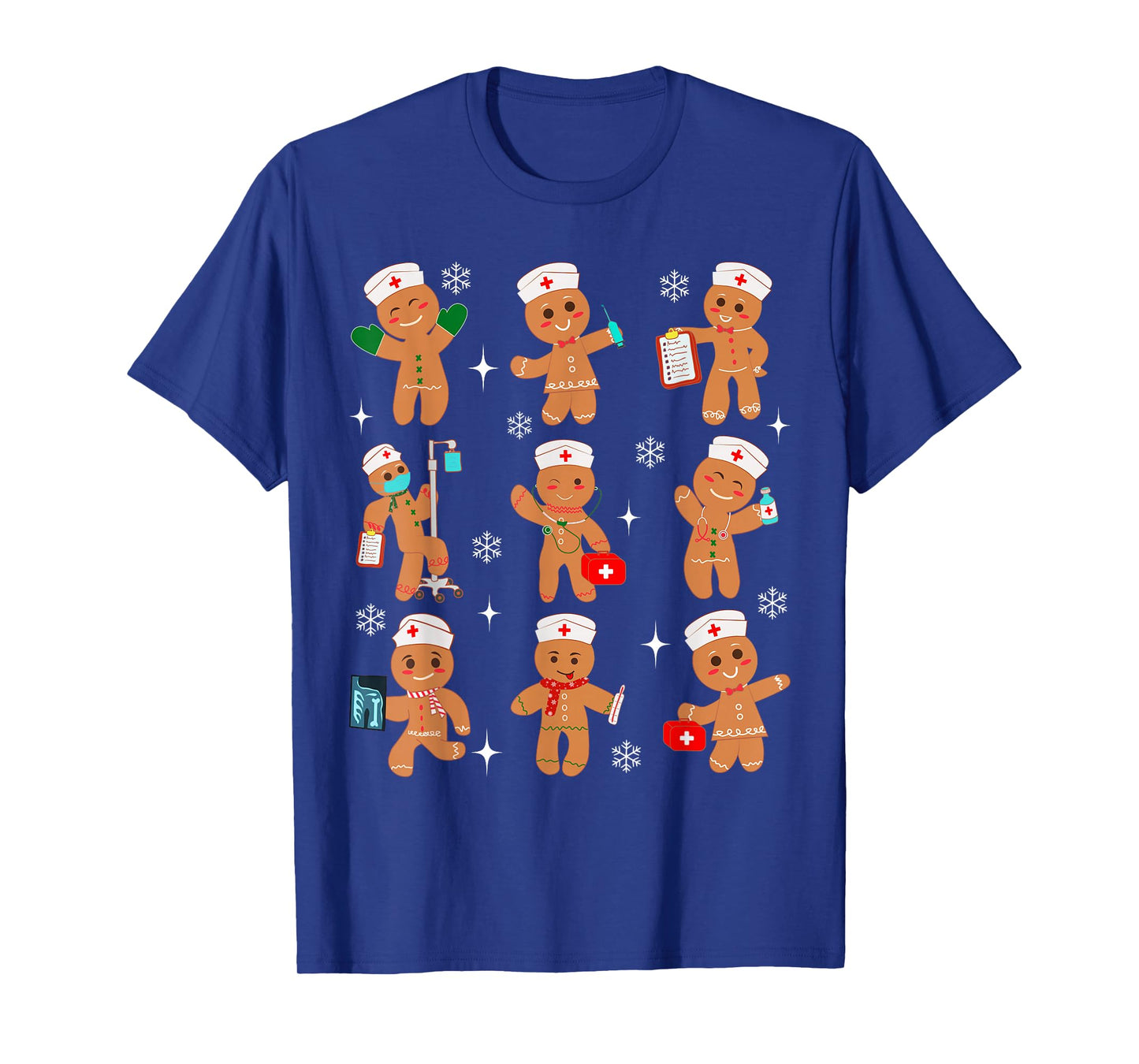 Cute Nurse Gingerbread Christmas Healthcare Workers Nursing T-Shirt