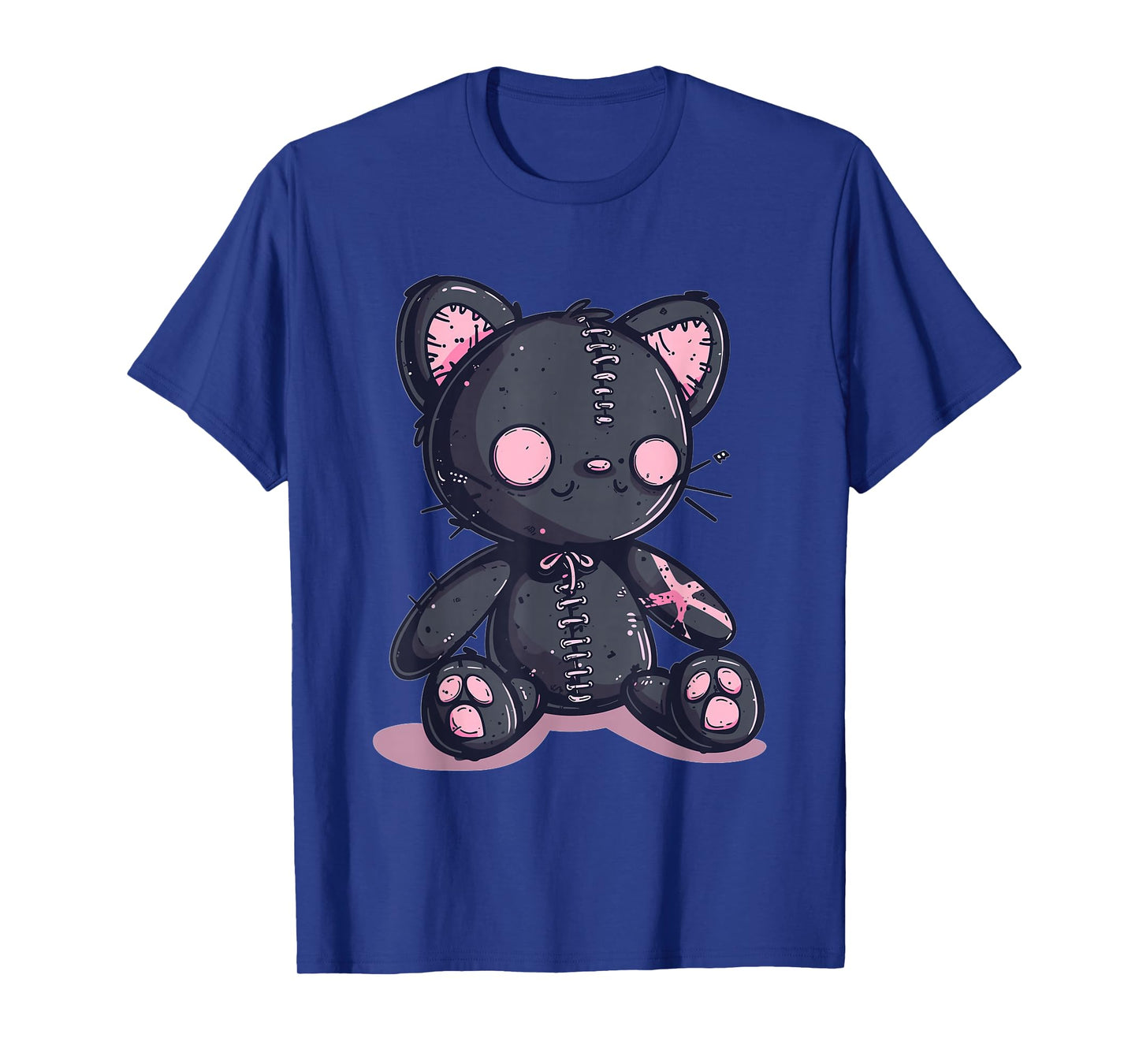 Goth Pastel Cute Creepy Kawaii Cat Kitten Voodoo Doll T-Shirt