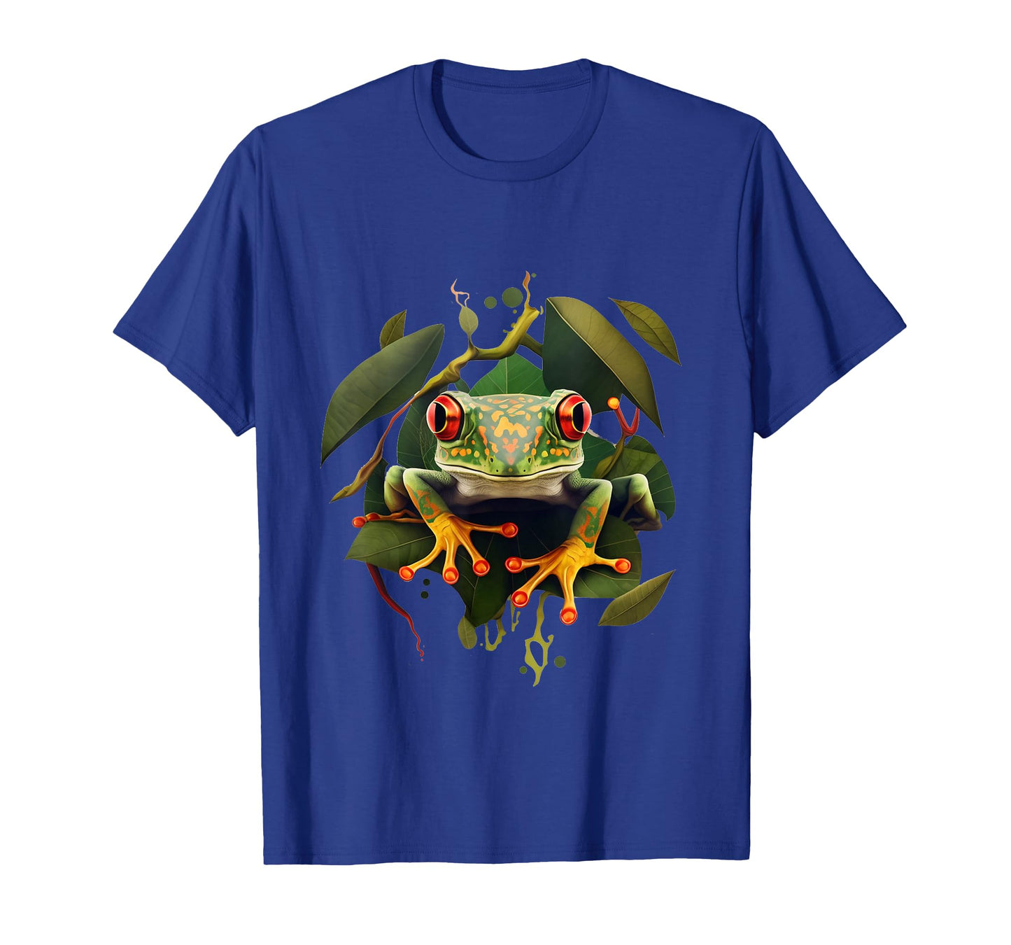 Leaping Frog Leaves Red Eyed Tree Frog Rainforest Amphibian T-Shirt