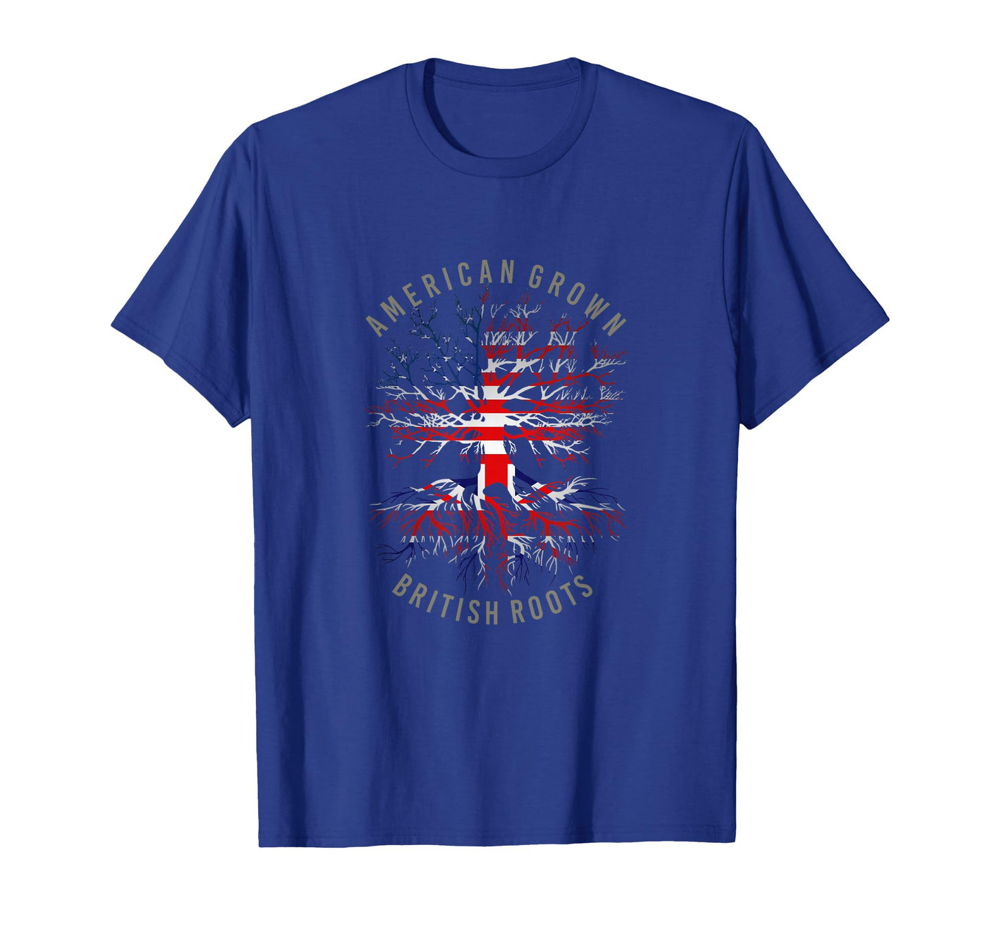 American Grown British Roots USA Great Britain Flag Heritage T-Shirt