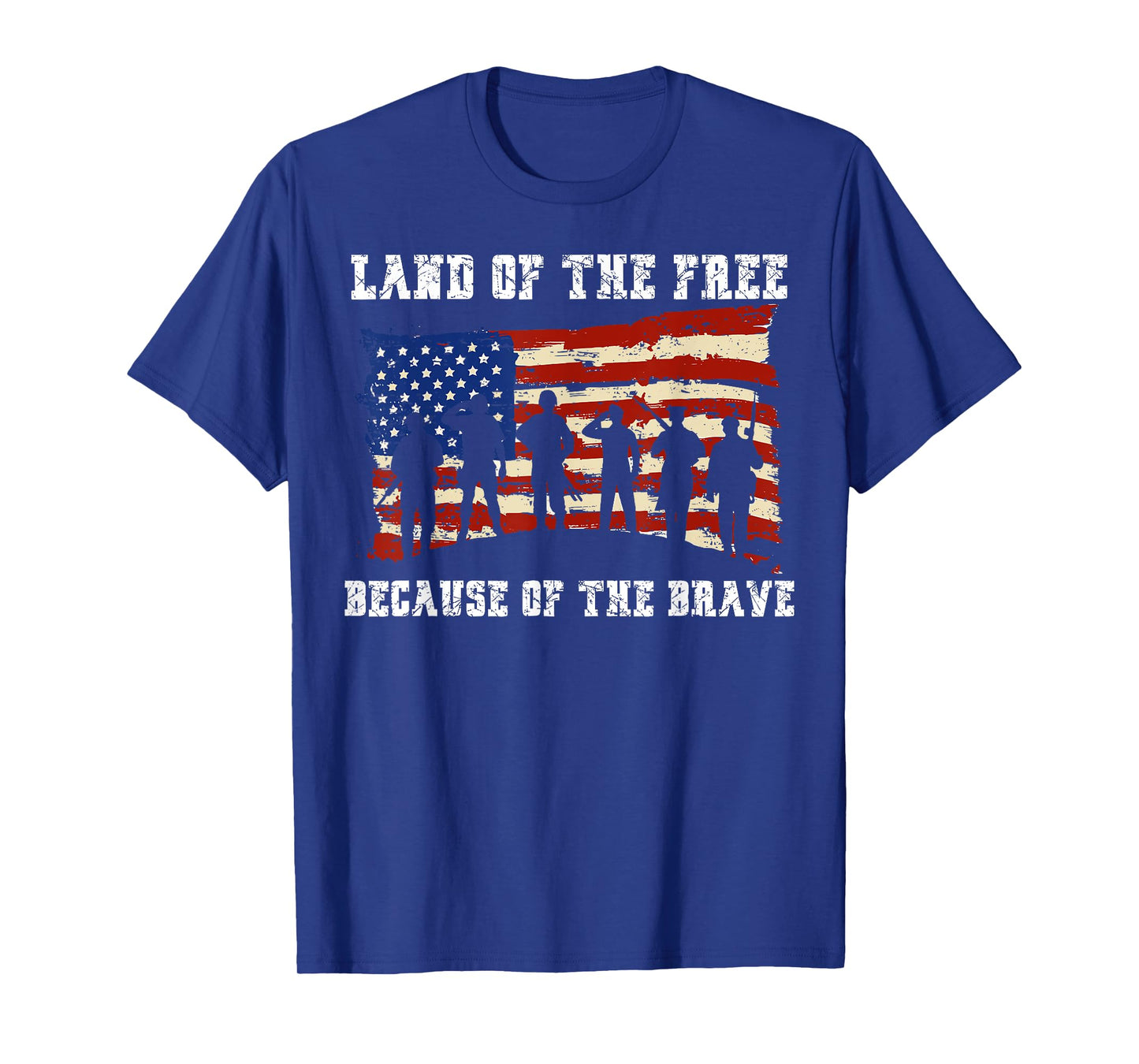 Land Of The Free Because Of The Brave USA American Flag T-Shirt