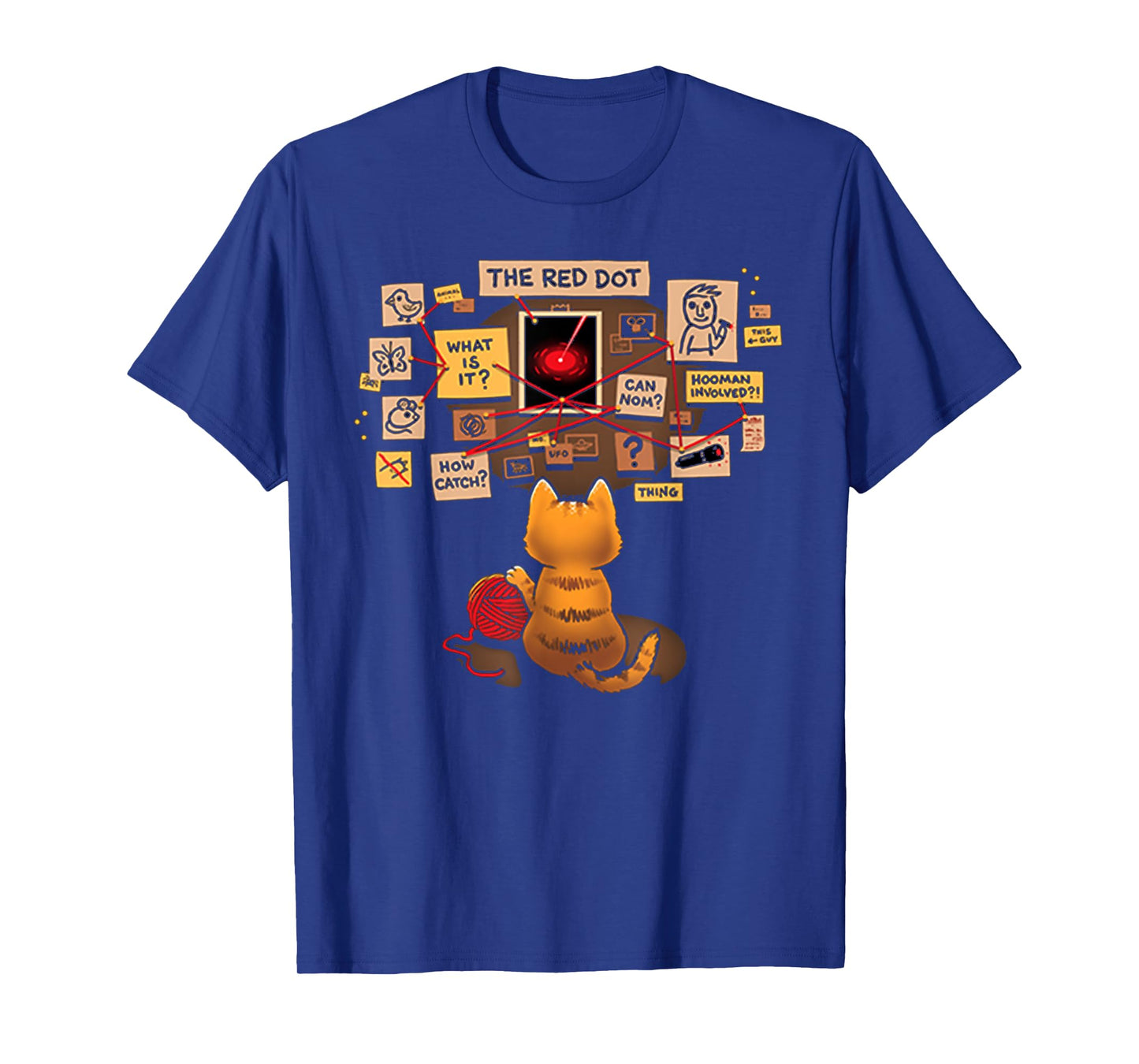 funny cat red dot therory kitten T-Shirt