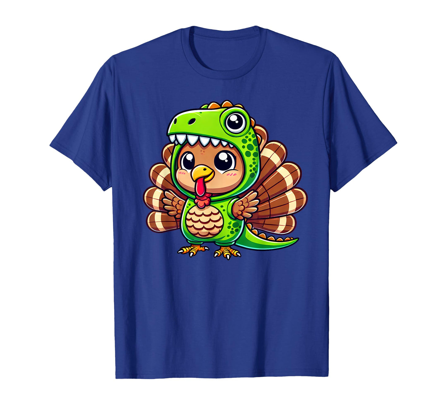 Thanksgiving Turkey in T-Rex Costume Funny Dinosaur Disguise T-Shirt