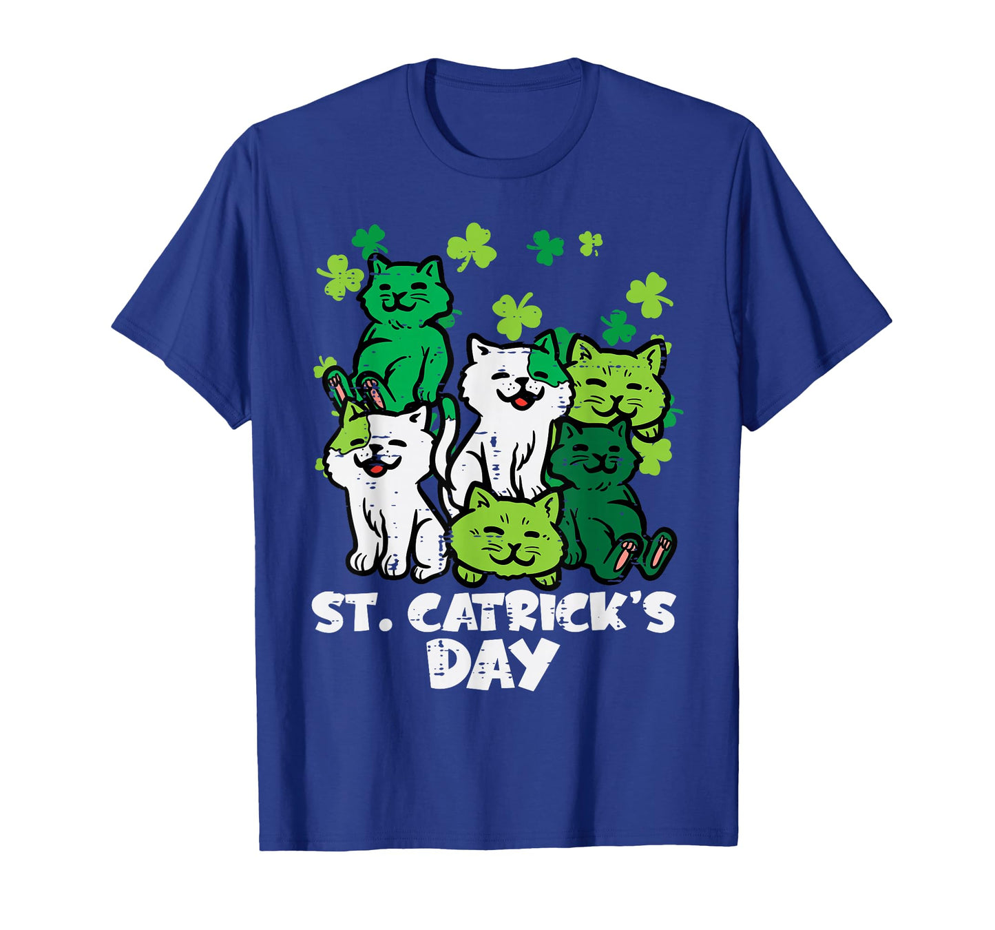 St Patricks Catricks Day Cats Saint Pattys Women Girls Kids T-Shirt