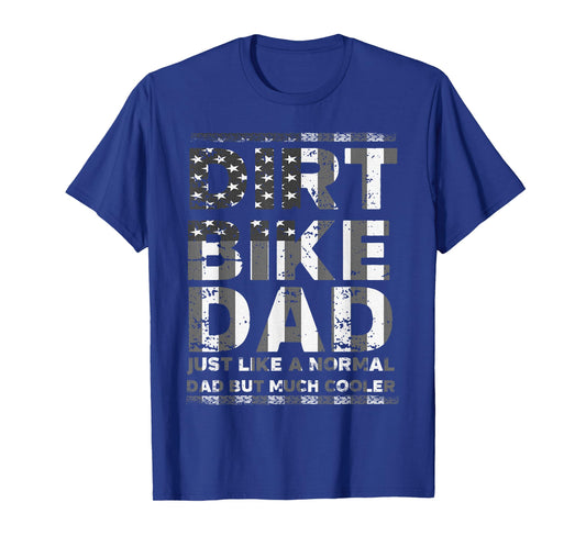 Dirt Bike DAD Bike T-Shirt | Motocross Enduro US Flag Shirt T-Shirt