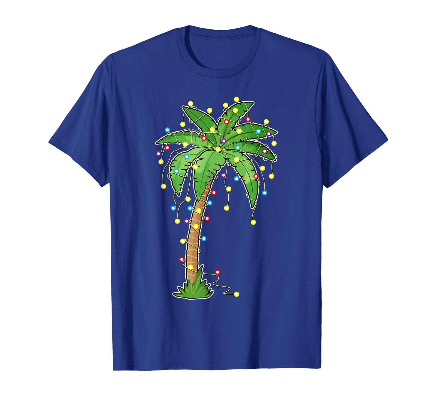 Christmas Lights Palm Tree Beach Funny Tropical Xmas Gift T-Shirt