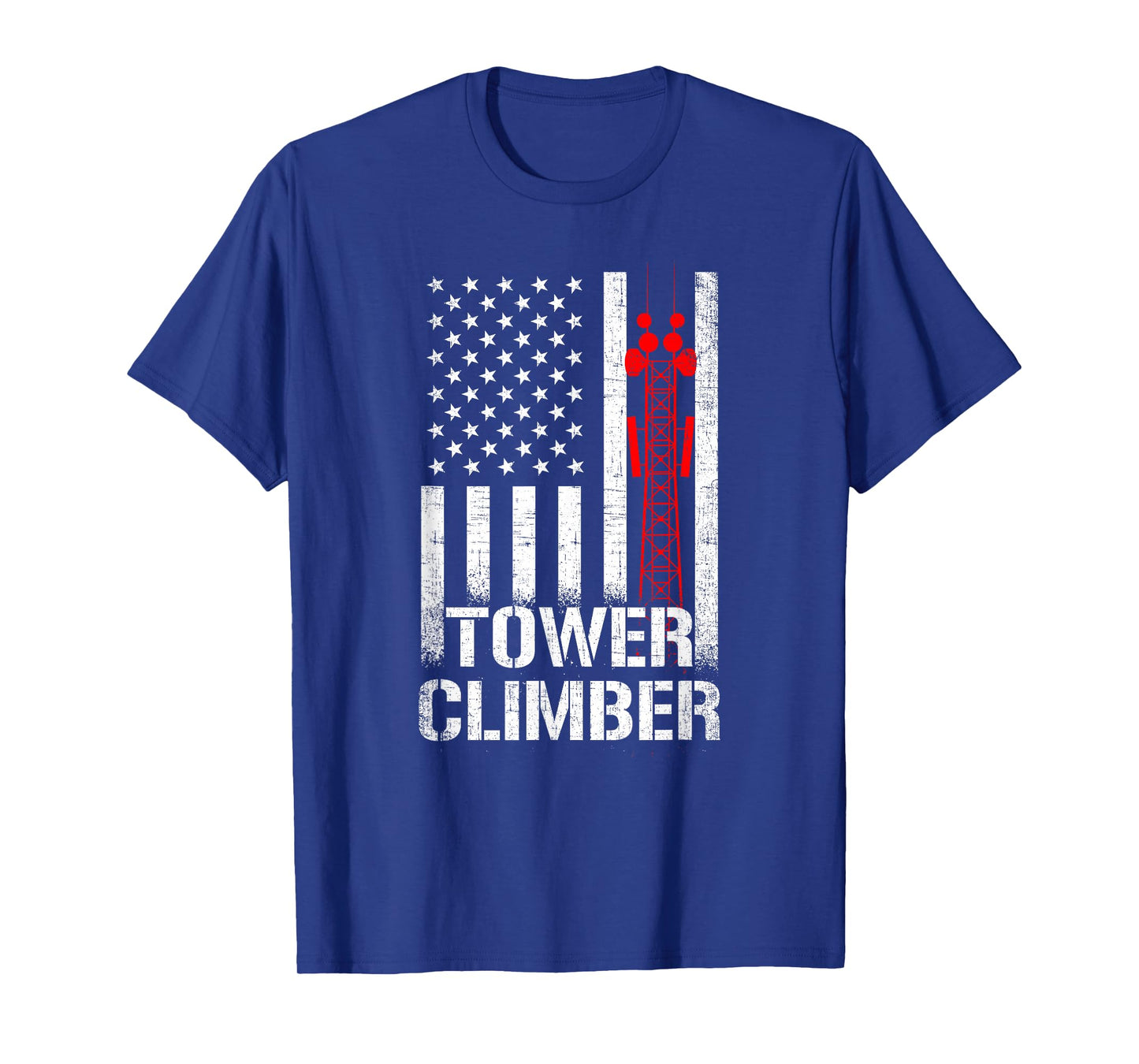 tower climber american flag, tower climber T-Shirt