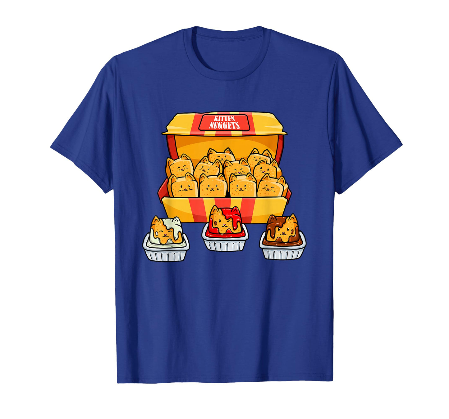 Kitten Nugget Food Pun Kitty Lover Gift Chicken Nuggets Cat T-Shirt