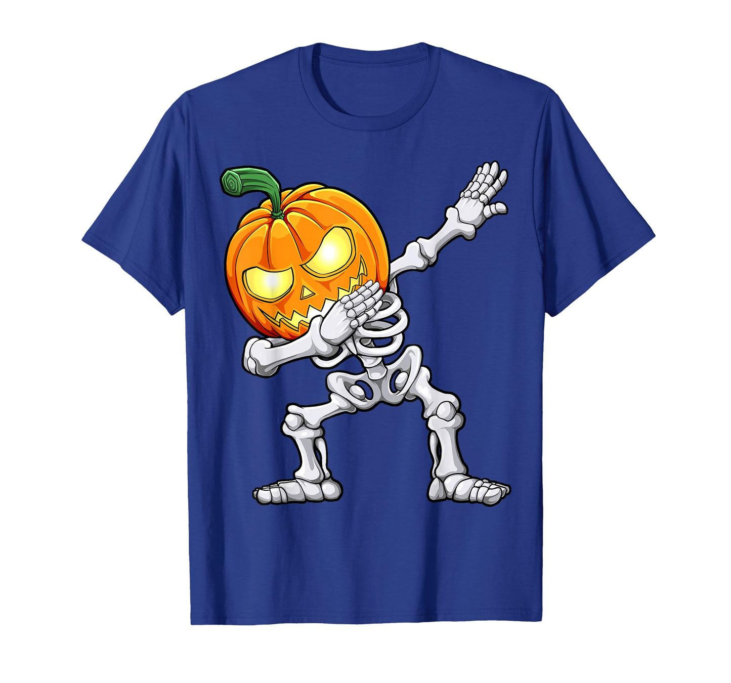 Halloween Boys Dabbing Skeleton Scary Pumpkin Jack O Lantern T-Shirt