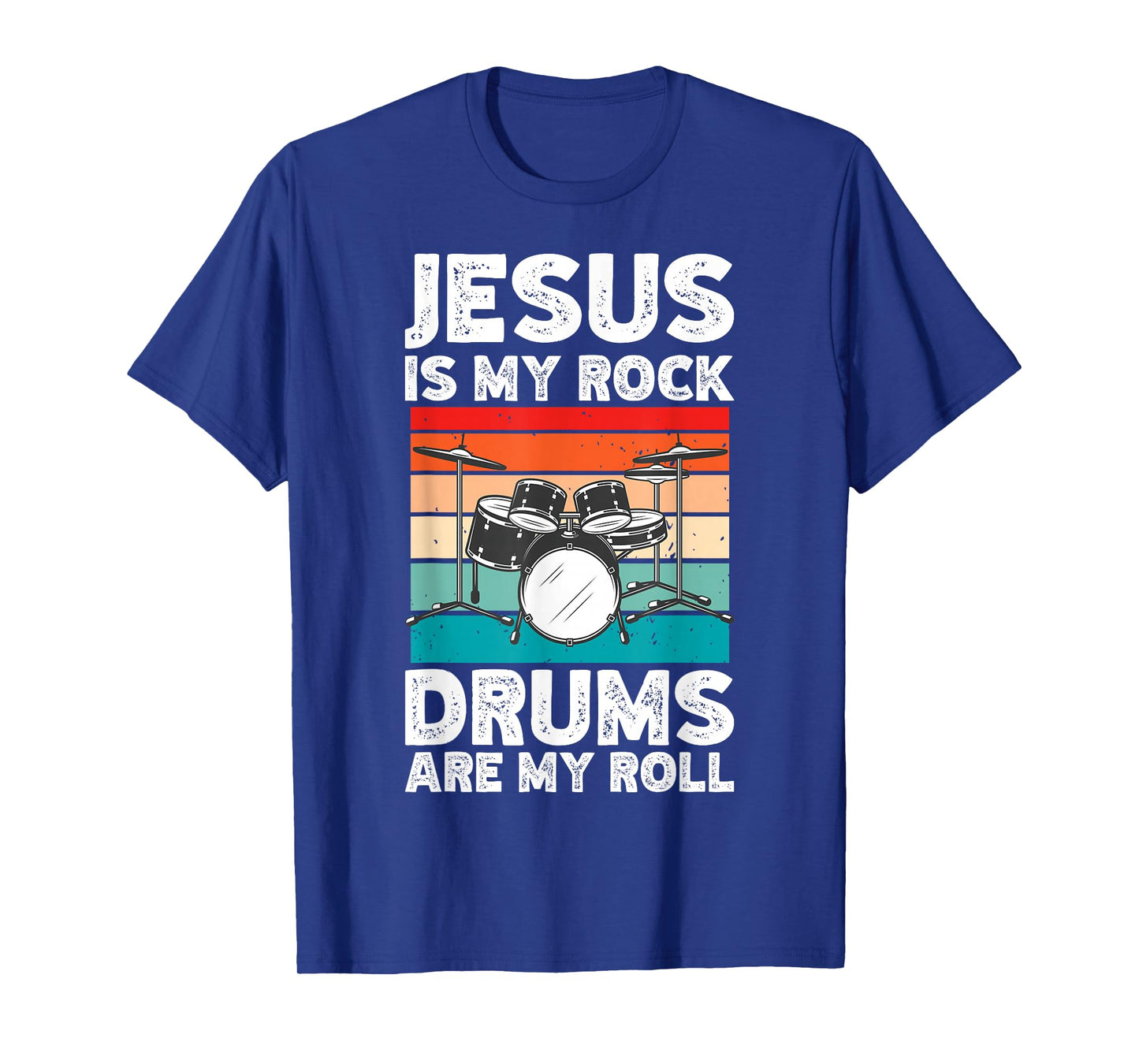 Drummer Jesus Drumming Drums Percussion Faith Christian T-Shirt