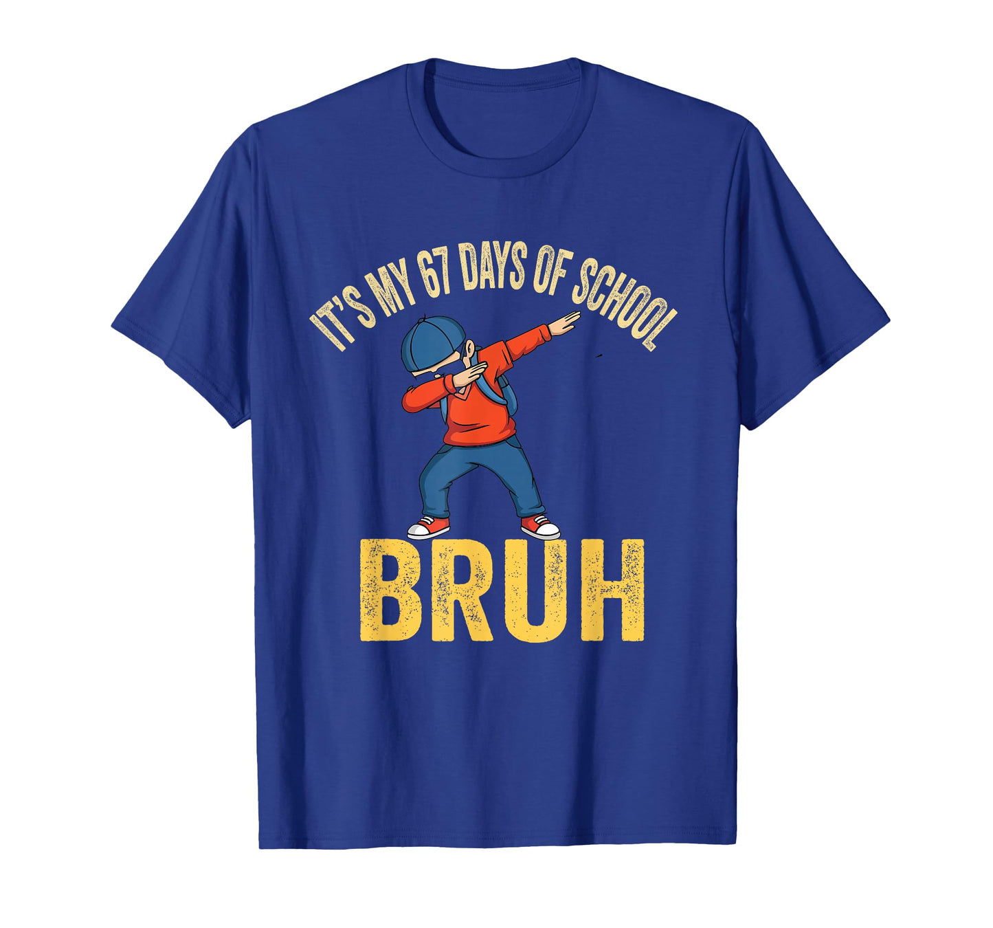 I Survived 67 Days of School Bruh Dabbing Six Seven Funny T-Shirt