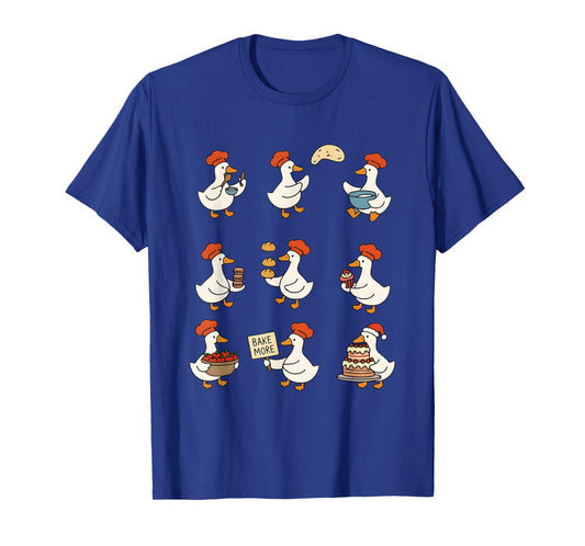 Cute Goose Baking Funny Baker Goose Chef Pastry Baker Lover T-Shirt