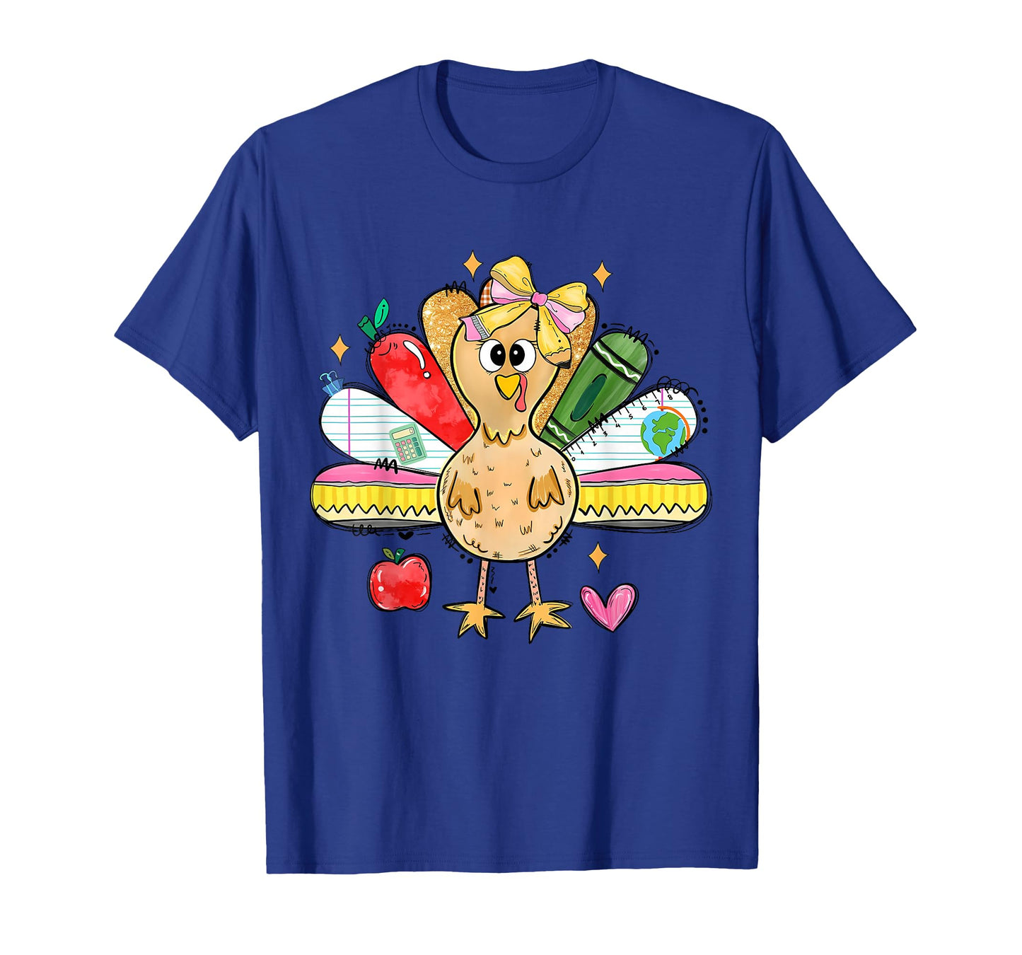 Cute School Turkey Thanksgiving Holiday Teacher Student T-Shirt