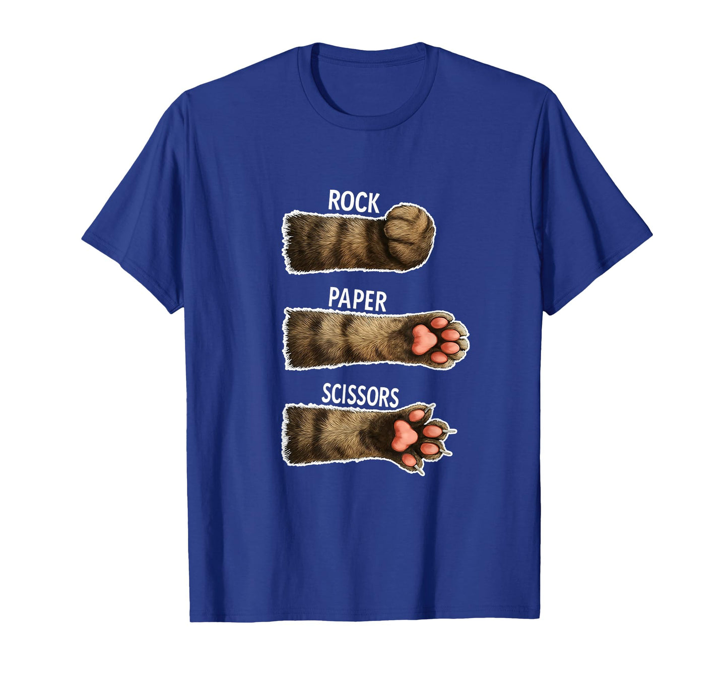 Cat Rock Paper Scissors Cat Paws Costume Funny Girls Meme T-Shirt