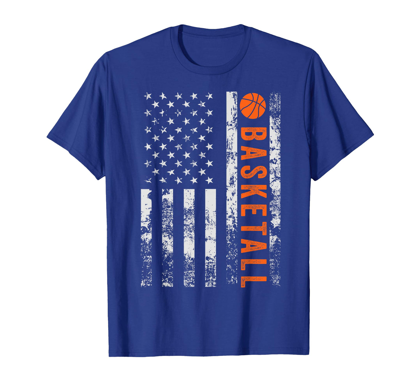 Vintage Basketball USA Flag T-Shirt