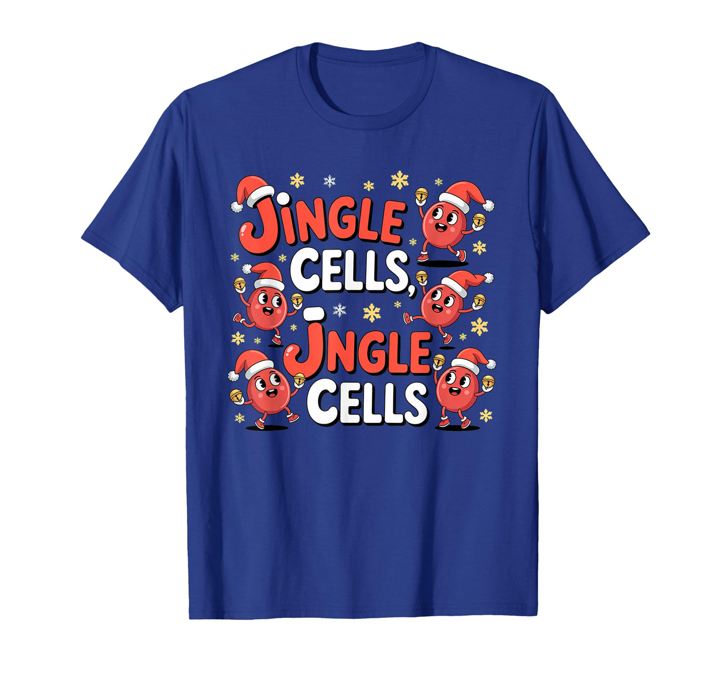 Jingle Cells, Biology and Microbiology Christmas T-Shirt