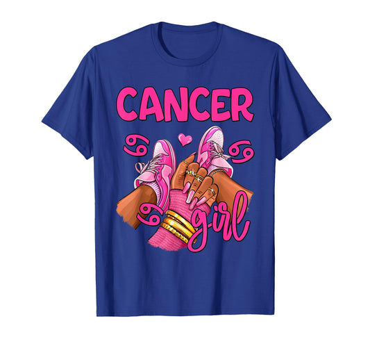 Cancer Girl Birthday Queen Women Sneakers Zodiac Sign T-Shirt