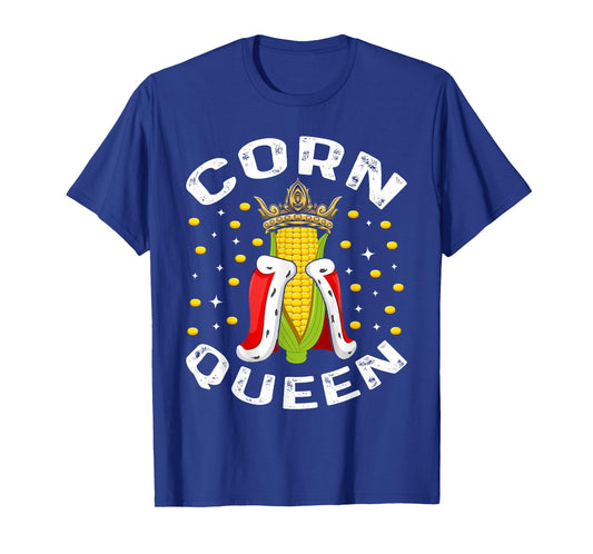 Cool Corn Queen For Women Girls Food Farming Corn Cob Farmer T-Shirt