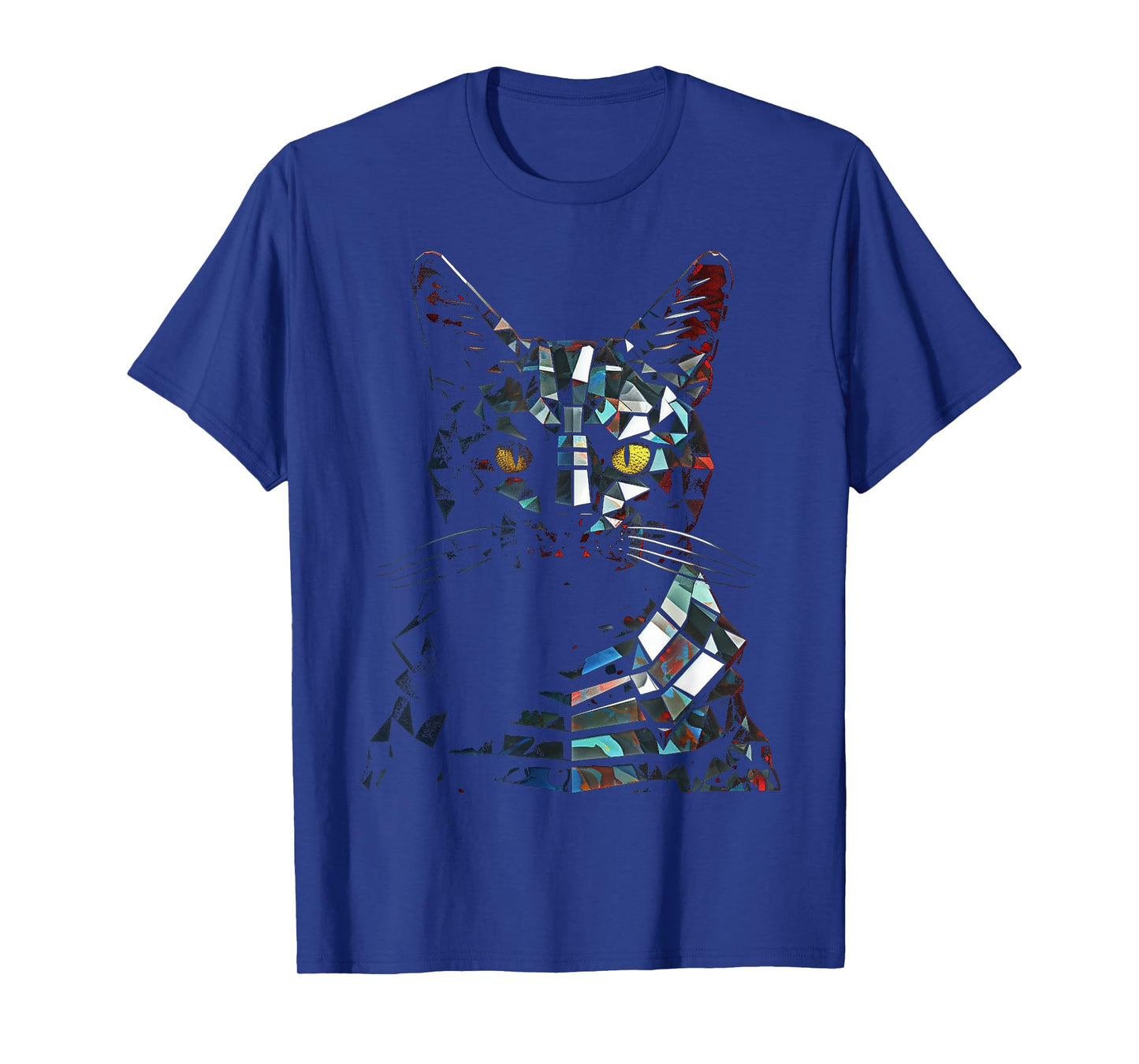 Cat Polygon Fantasy Artwork - Cat Motif Animal Cat T-Shirt for Men Women Kids
