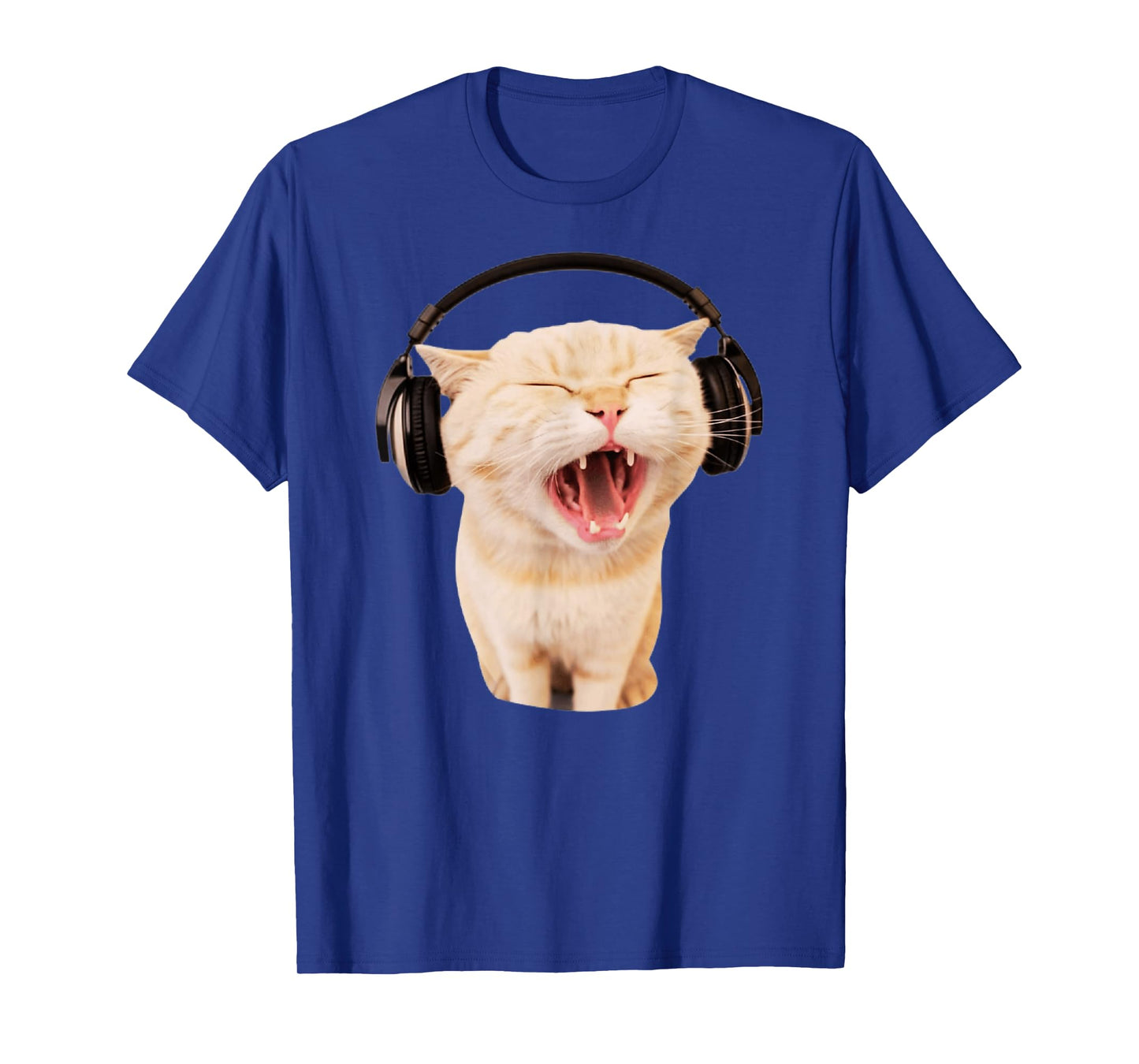Cat With Headphones Meme Cat Meme Funny Memes Gen-Z Memes T-Shirt