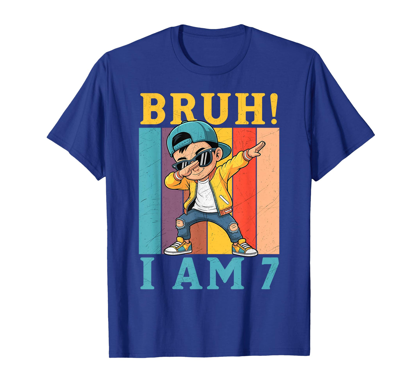 Bruh It's My 7th Birthday Dabbing Boy 7 Year Old Boys Party T-Shirt