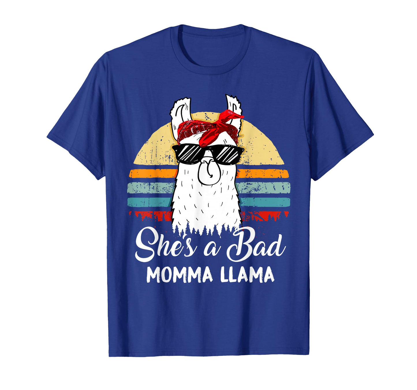 She's a Bad Momma Llama Tshirt Funny Retro Vintage Mama T-Shirt
