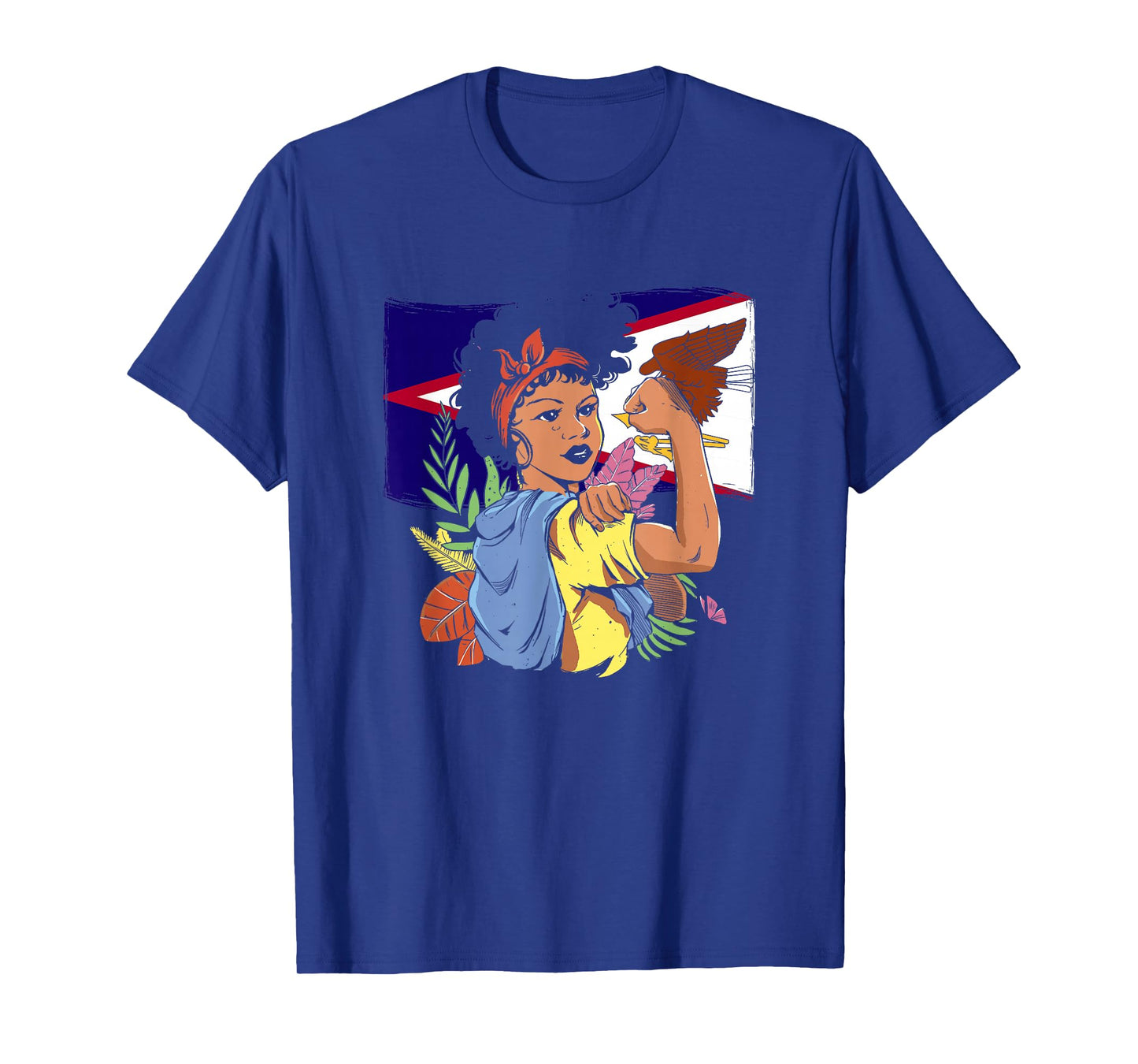 American Samoa Girl - Samoa Flag Pride Roots American Samoan T-Shirt