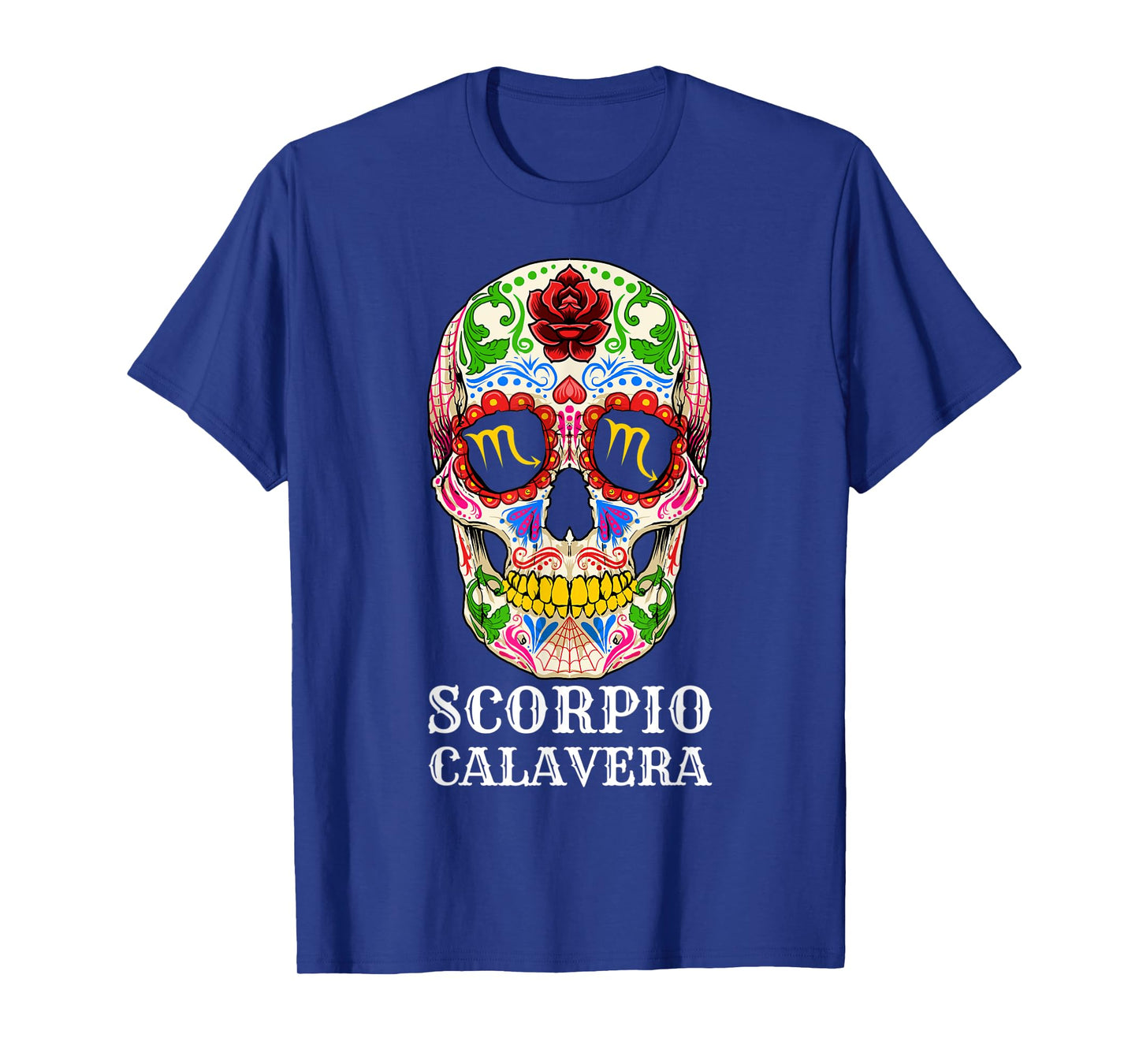 Scorpio Calavera Zodiac Sign for Mexican Dia de Los Muertos T-Shirt