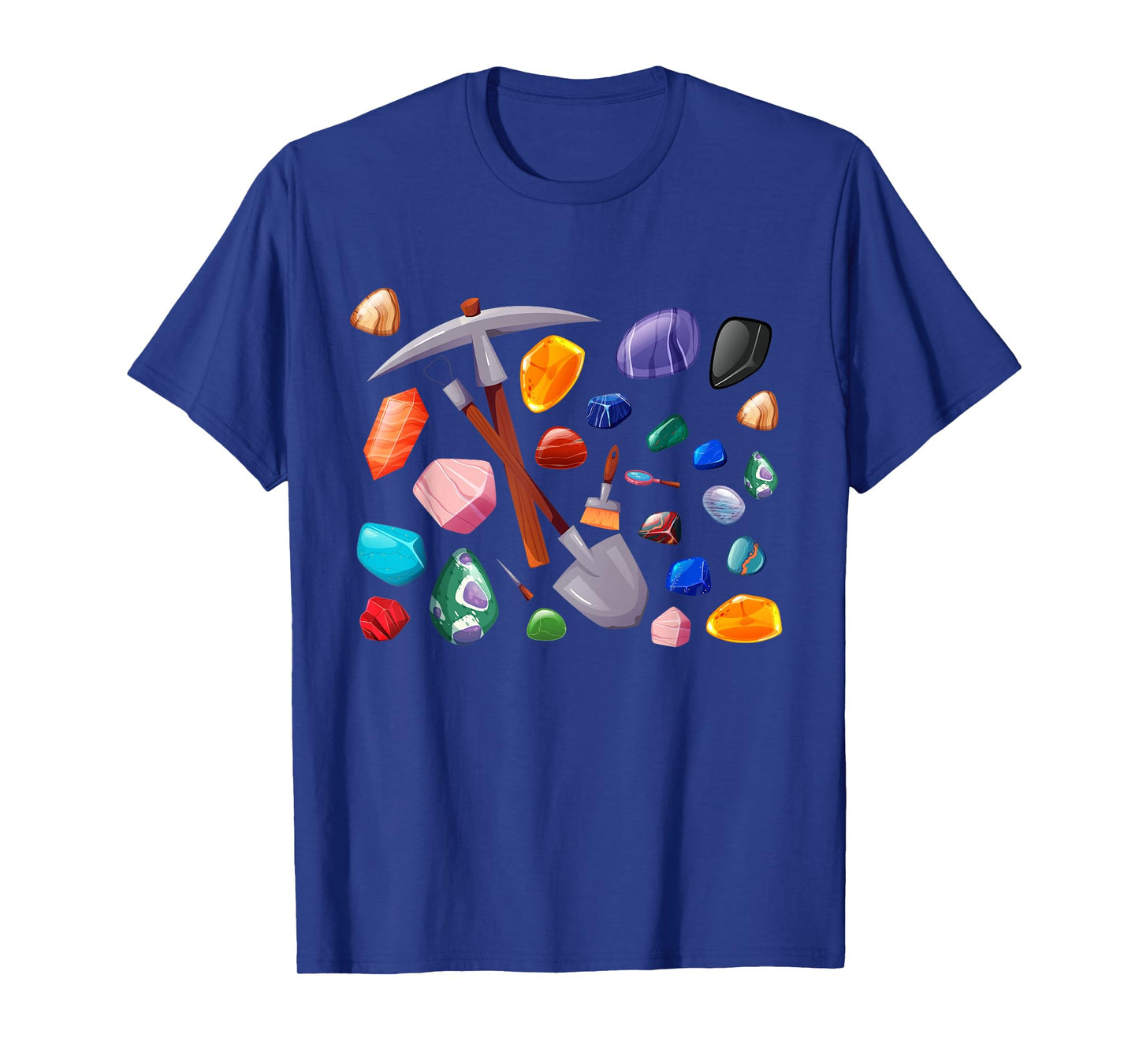 Crystals Minerals Hobby Geologist Gemstone Quotes Mining Tools Graphic Funny Science Gem Hunters Scientists T-Shirt, Small, Black