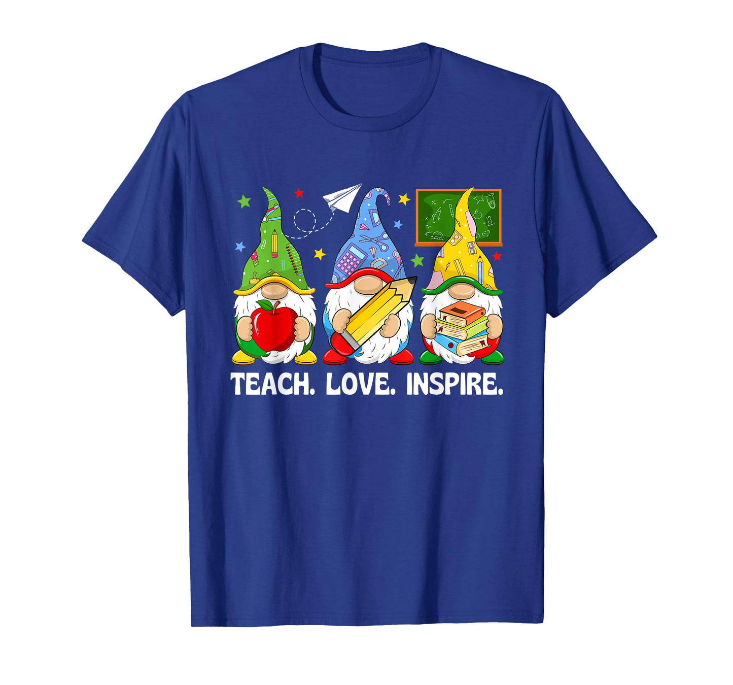 Cute Gnomes Teach Love and Inspire Back to School Teacher T-Shirt