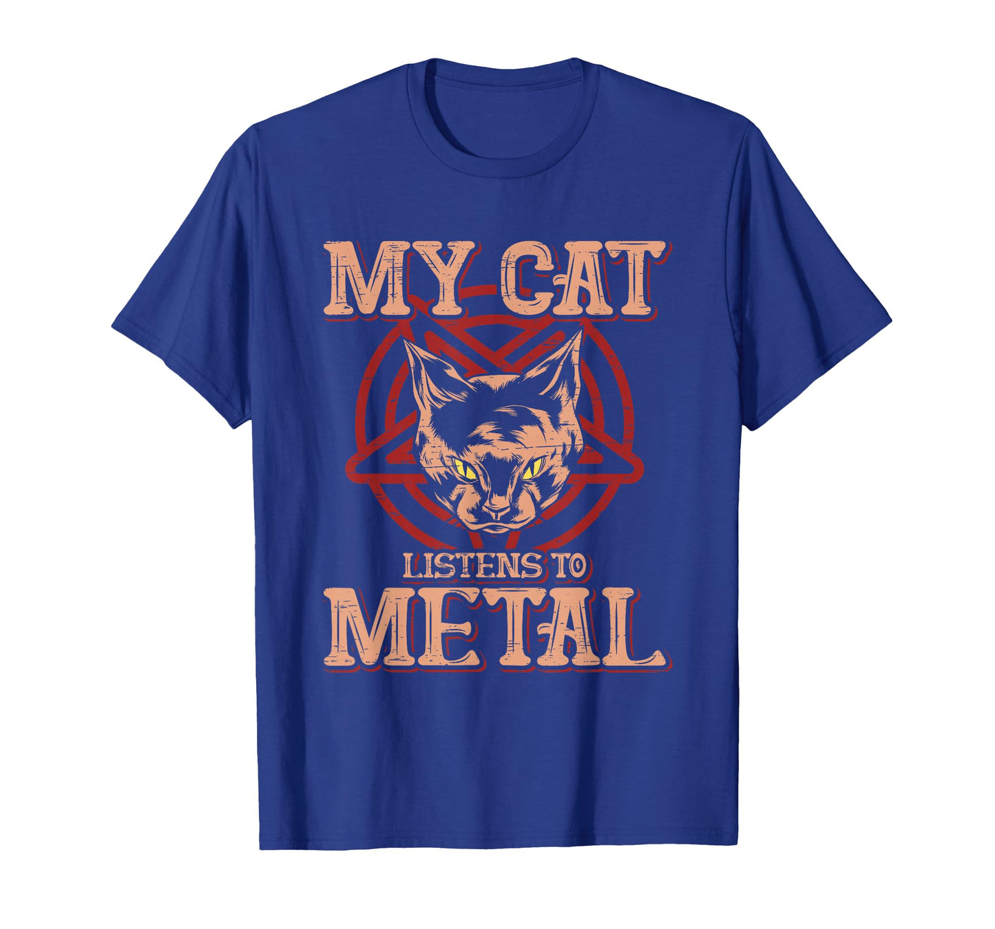 My Cat listens to Metal - Black Dark Rock Death Metal T-Shirt