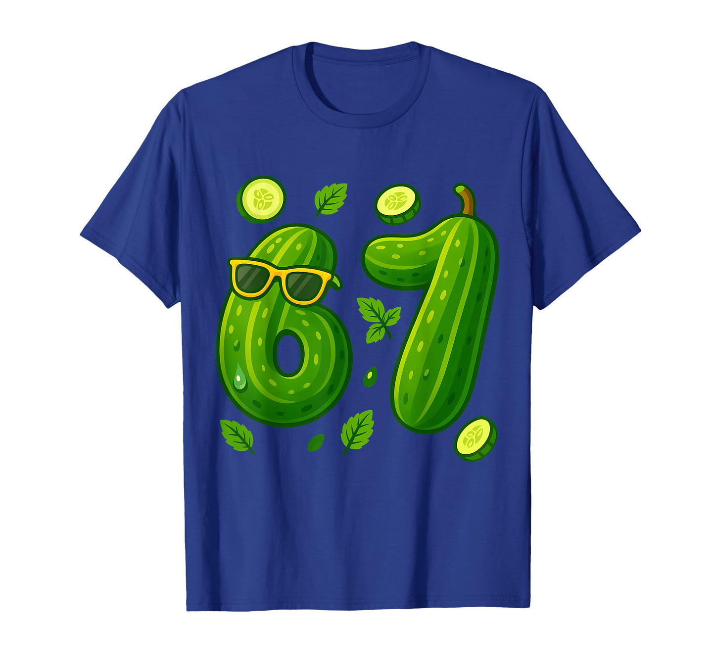 67 Meme Pickle Funny Six Seven Cucumber 6 7 Gen Alpha Slang T-Shirt