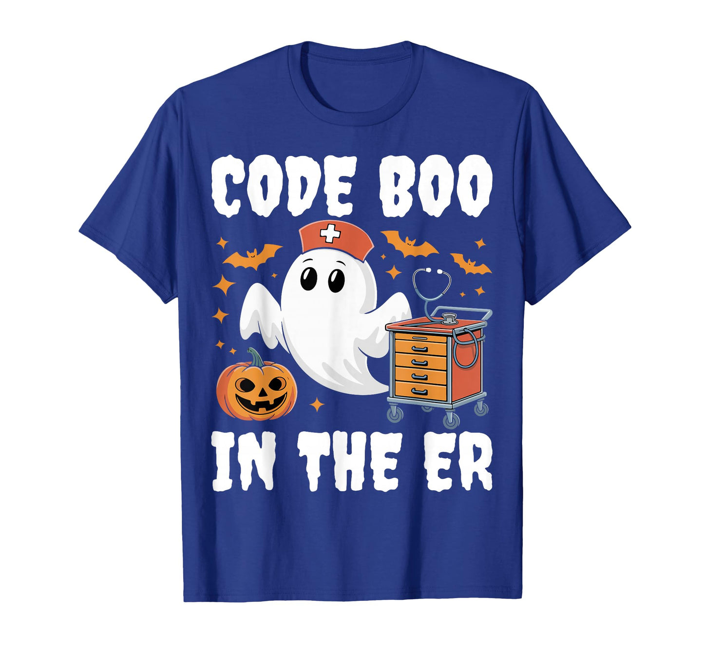 Code Boo In The ER Emergency Room Nurse Spooky Halloween T-Shirt